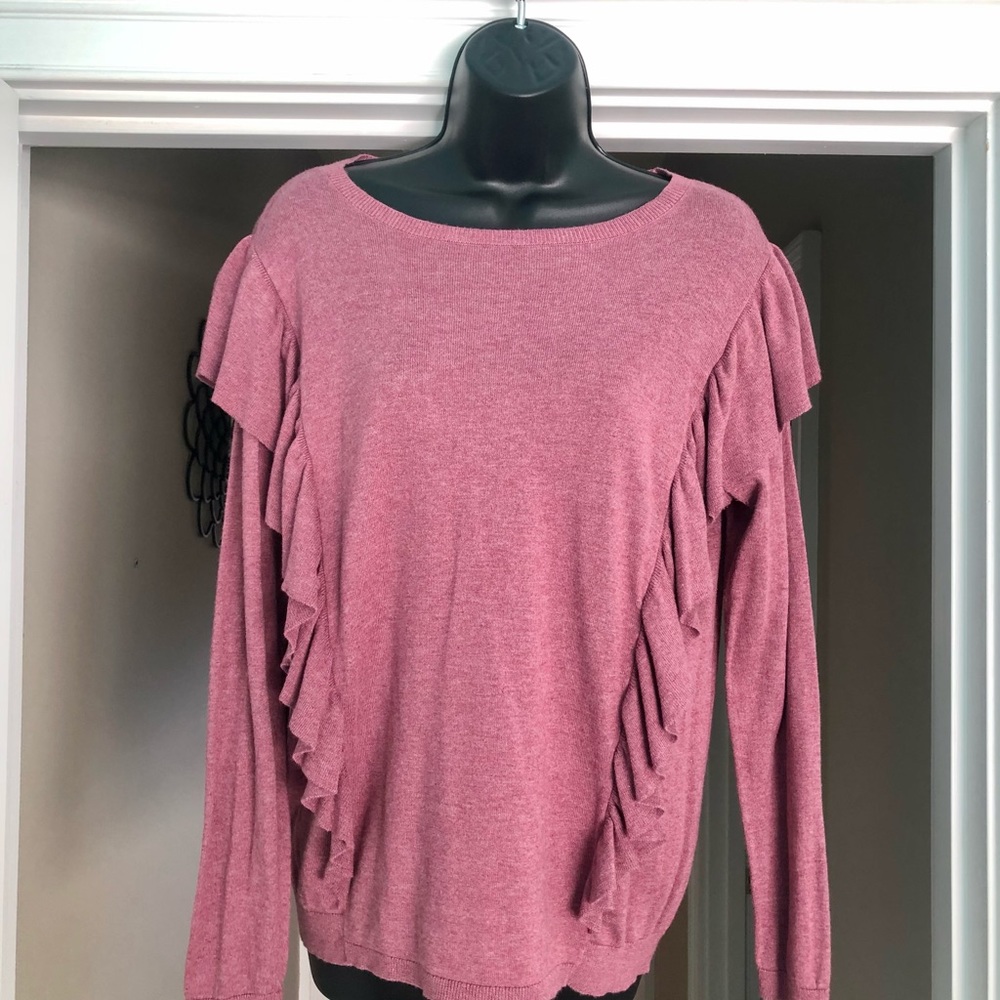 CHAPS Ruffle Sweater